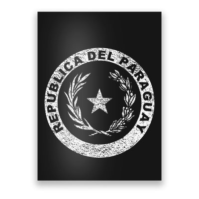 Paraguay Flag Paraguayan Seal Asuncion Poster