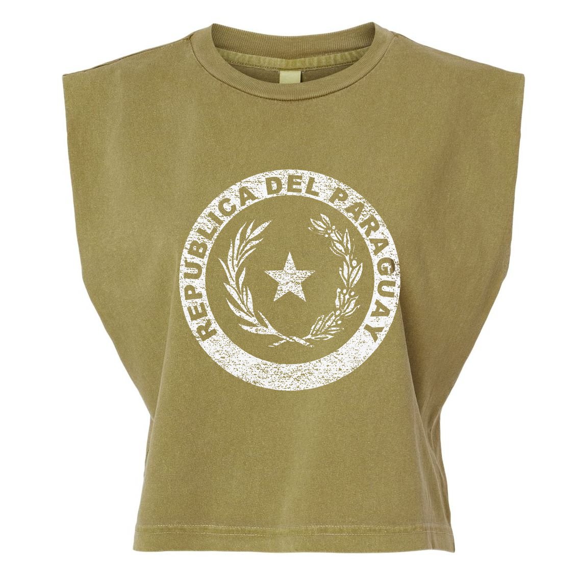 Paraguay Flag Paraguayan Seal Asuncion Garment-Dyed Women's Muscle Tee