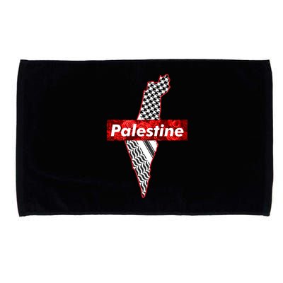 Palestine Free Palestine Free Gaza Palestine Flag Arabic Cool Gift Microfiber Hand Towel