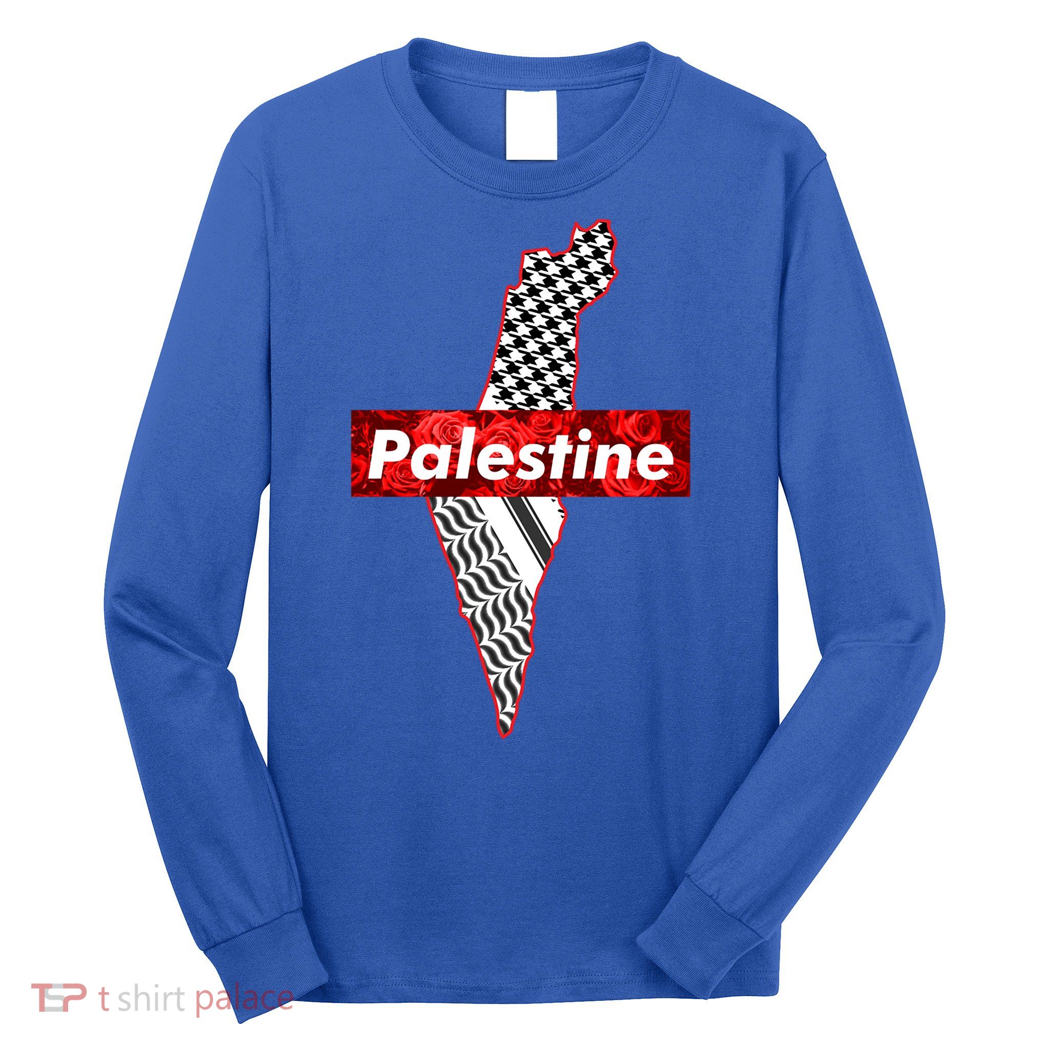 Palestine Free Palestine Free Gaza Palestine Flag Arabic Cool Gift Long Sleeve Shirt