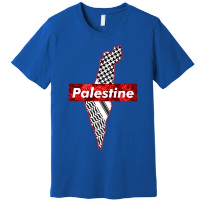 Palestine Free Palestine Free Gaza Palestine Flag Arabic Cool Gift Premium T-Shirt