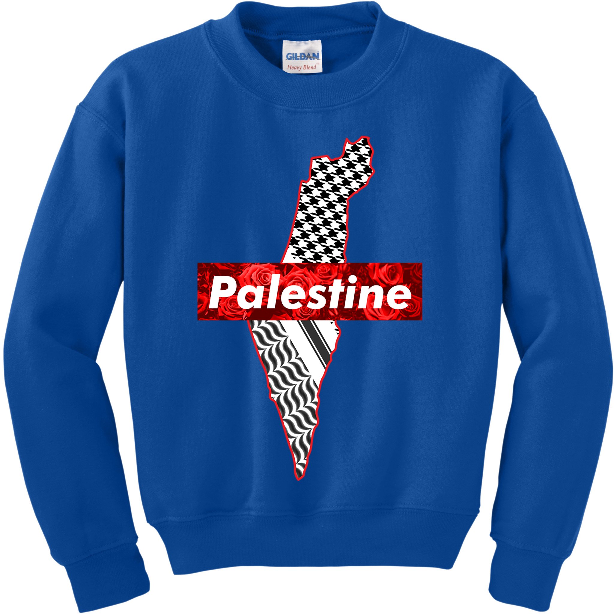 Palestine Free Palestine Free Gaza Palestine Flag Arabic Cool Gift Kids Sweatshirt