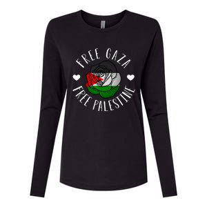 Palestine Free Palestine Free Gaza Palestine Flag Arabic Womens Cotton Relaxed Long Sleeve T-Shirt