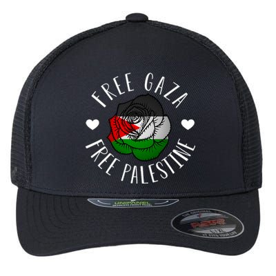 Palestine Free Palestine Free Gaza Palestine Flag Arabic Flexfit Unipanel Trucker Cap