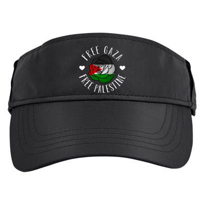 Palestine Free Palestine Free Gaza Palestine Flag Arabic Adult Drive Performance Visor