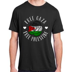 Palestine Free Palestine Free Gaza Palestine Flag Arabic Adult ChromaSoft Performance T-Shirt