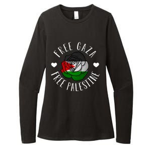 Palestine Free Palestine Free Gaza Palestine Flag Arabic Womens CVC Long Sleeve Shirt