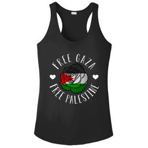 Palestine Free Palestine Free Gaza Palestine Flag Arabic Ladies PosiCharge Competitor Racerback Tank