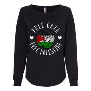 Palestine Free Palestine Free Gaza Palestine Flag Arabic Womens California Wash Sweatshirt