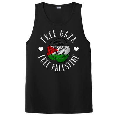 Palestine Free Palestine Free Gaza Palestine Flag Arabic PosiCharge Competitor Tank