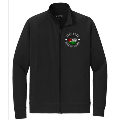 Palestine Free Palestine Free Gaza Palestine Flag Arabic Stretch Full-Zip Cadet Jacket