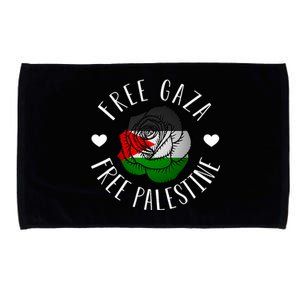 Palestine Free Palestine Free Gaza Palestine Flag Arabic Microfiber Hand Towel