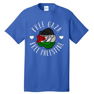 Palestine Free Palestine Free Gaza Palestine Flag Arabic Tall T-Shirt