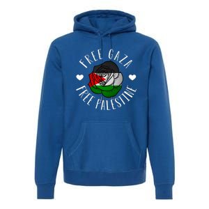 Palestine Free Palestine Free Gaza Palestine Flag Arabic Premium Hoodie