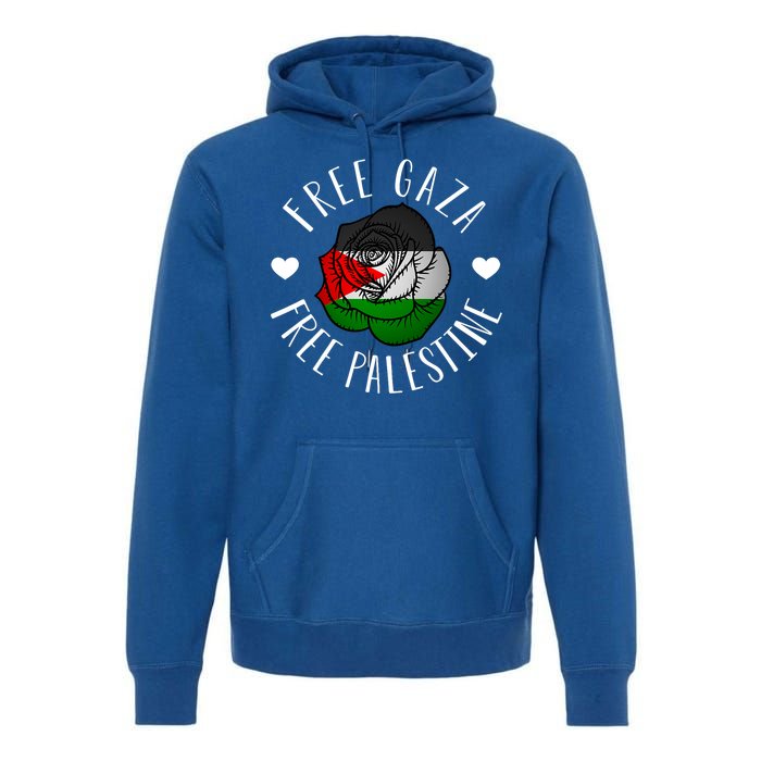 Palestine Free Palestine Free Gaza Palestine Flag Arabic Premium Hoodie