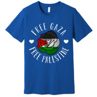 Palestine Free Palestine Free Gaza Palestine Flag Arabic Premium T-Shirt