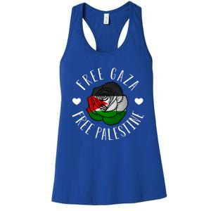 Palestine Free Palestine Free Gaza Palestine Flag Arabic Women's Racerback Tank