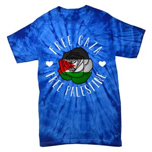 Palestine Free Palestine Free Gaza Palestine Flag Arabic Tie-Dye T-Shirt