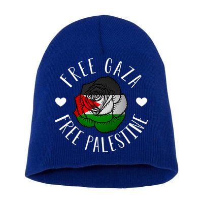 Palestine Free Palestine Free Gaza Palestine Flag Arabic Short Acrylic Beanie