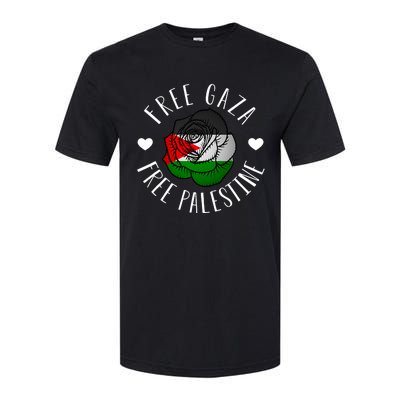 Palestine Free Palestine Free Gaza Palestine Flag Arabic Softstyle CVC T-Shirt