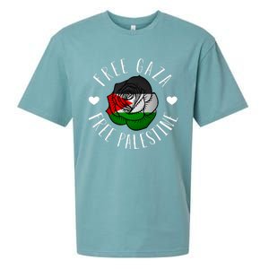 Palestine Free Palestine Free Gaza Palestine Flag Arabic Sueded Cloud Jersey T-Shirt