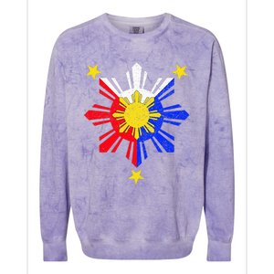 Pinoy Filipino Philippine Flag Sun Colorblast Crewneck Sweatshirt