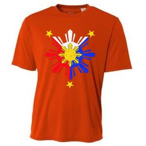 Pinoy Filipino Philippine Flag Sun Cooling Performance Crew T-Shirt