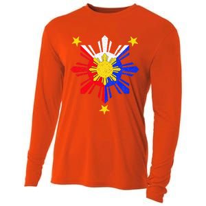 Pinoy Filipino Philippine Flag Sun Cooling Performance Long Sleeve Crew