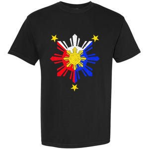 Pinoy Filipino Philippine Flag Sun Garment-Dyed Heavyweight T-Shirt