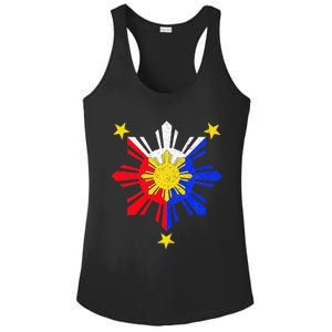 Pinoy Filipino Philippine Flag Sun Ladies PosiCharge Competitor Racerback Tank