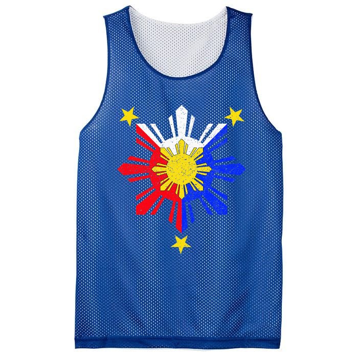 Pinoy Filipino Philippine Flag Sun Mesh Reversible Basketball Jersey Tank