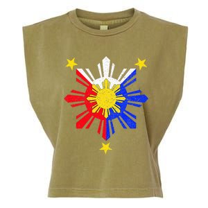 Pinoy Filipino Philippine Flag Sun Garment-Dyed Women's Muscle Tee