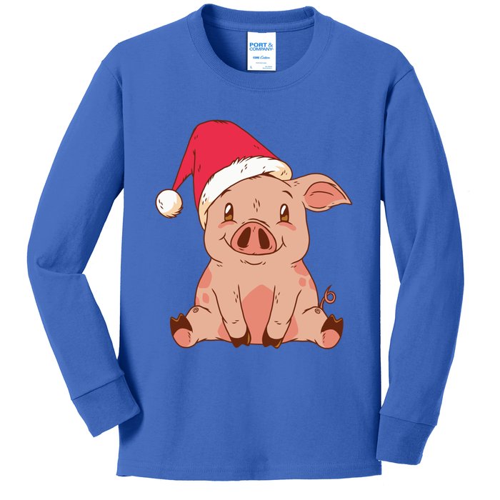 Pig Farmer Piggy Christmas Xmas Gift Kids Long Sleeve Shirt