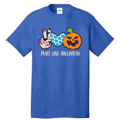 Pumpkin Face Peace Love Halloween Meaningful Gift Tall T-Shirt