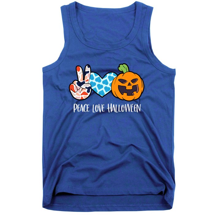 Pumpkin Face Peace Love Halloween Meaningful Gift Tank Top