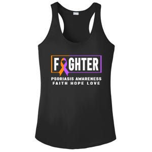 Psoriasis Fighter Psoriasis Awareness Meaningful Gift Ladies PosiCharge Competitor Racerback Tank