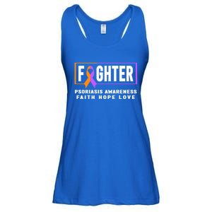 Psoriasis Fighter Psoriasis Awareness Meaningful Gift Ladies Essential Flowy Tank