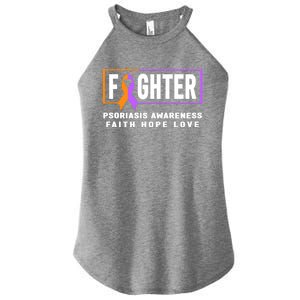 Psoriasis Fighter Psoriasis Awareness Meaningful Gift Women's Perfect Tri Rocker Tank