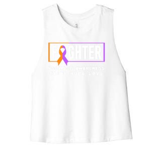 Psoriasis Fighter Psoriasis Awareness Meaningful Gift Women's Racerback Cropped Tank