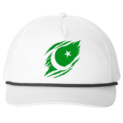 Pakistani Flag Snapback Five-Panel Rope Hat