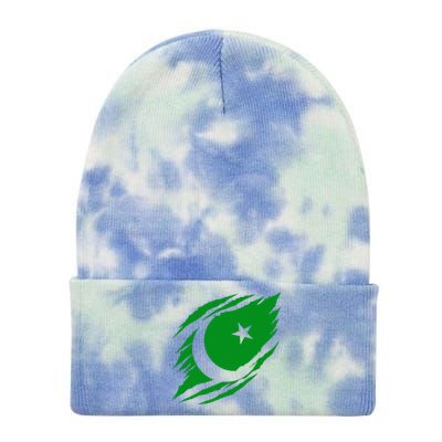 Pakistani Flag Tie Dye 12in Knit Beanie