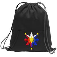 Pinoy Filipino Philippine Flag Sun Sweatshirt Cinch Pack Bag