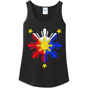 Pinoy Filipino Philippine Flag Sun Ladies Essential Tank