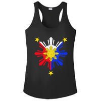 Pinoy Filipino Philippine Flag Sun Ladies PosiCharge Competitor Racerback Tank