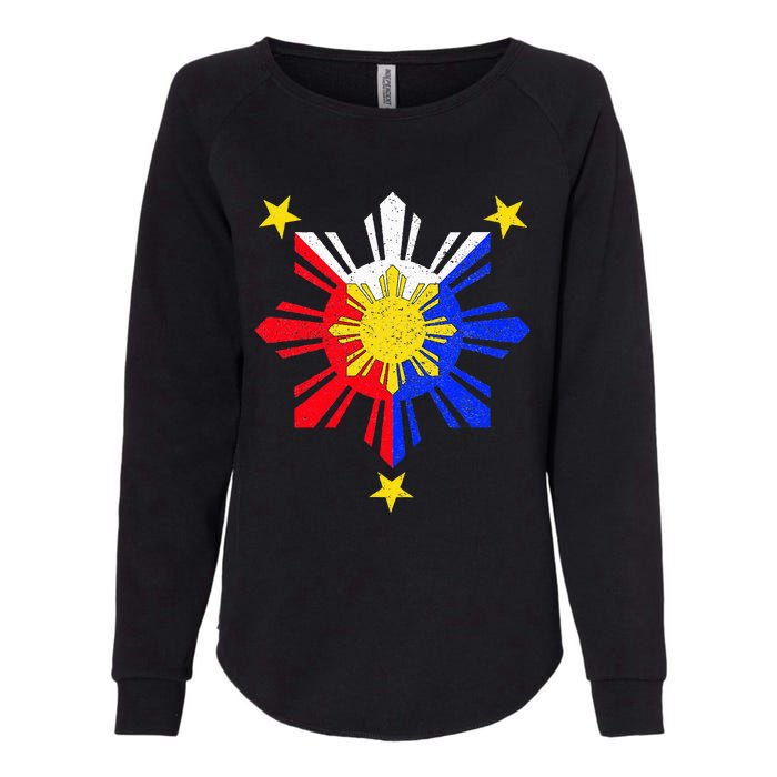 Pinoy Filipino Philippine Flag Sun Womens California Wash Sweatshirt