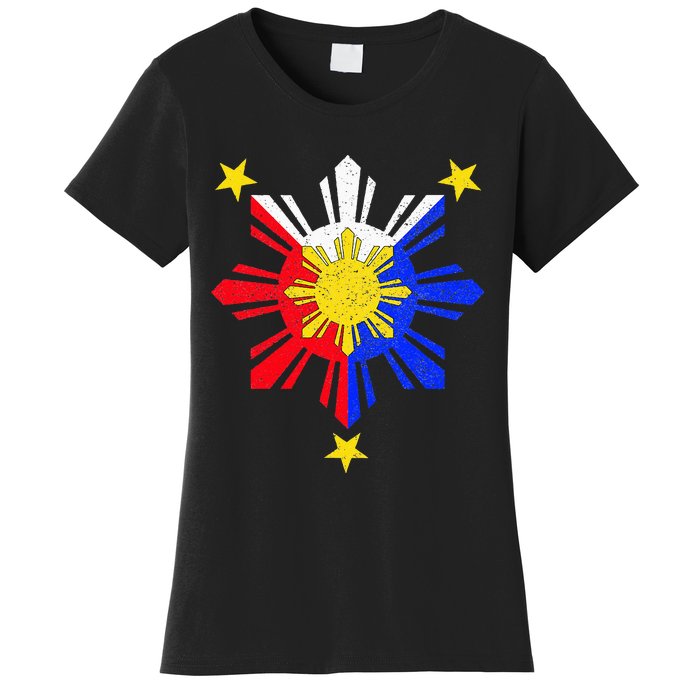 Pinoy Filipino Philippine Flag Sun Women's T-Shirt