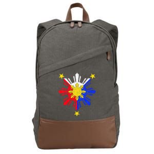 Pinoy Filipino Philippine Flag Sun Cotton Canvas Backpack