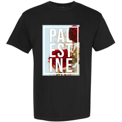 Palestine Free Palestine Free Gaza Palestine Flag Arabic Design Garment-Dyed Heavyweight T-Shirt