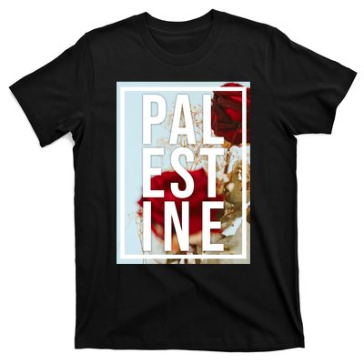 Palestine Free Palestine Free Gaza Palestine Flag Arabic Design T-Shirt