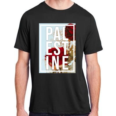 Palestine Free Palestine Free Gaza Palestine Flag Arabic Design Adult ChromaSoft Performance T-Shirt